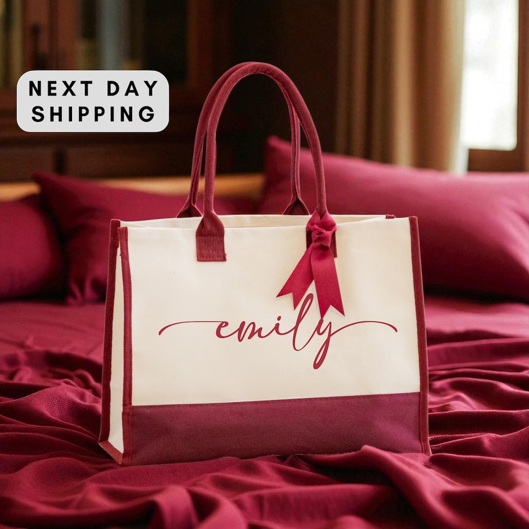 Personalized Name Tote Bag, Custom Gift for Her, Bachelorette Gifts ...