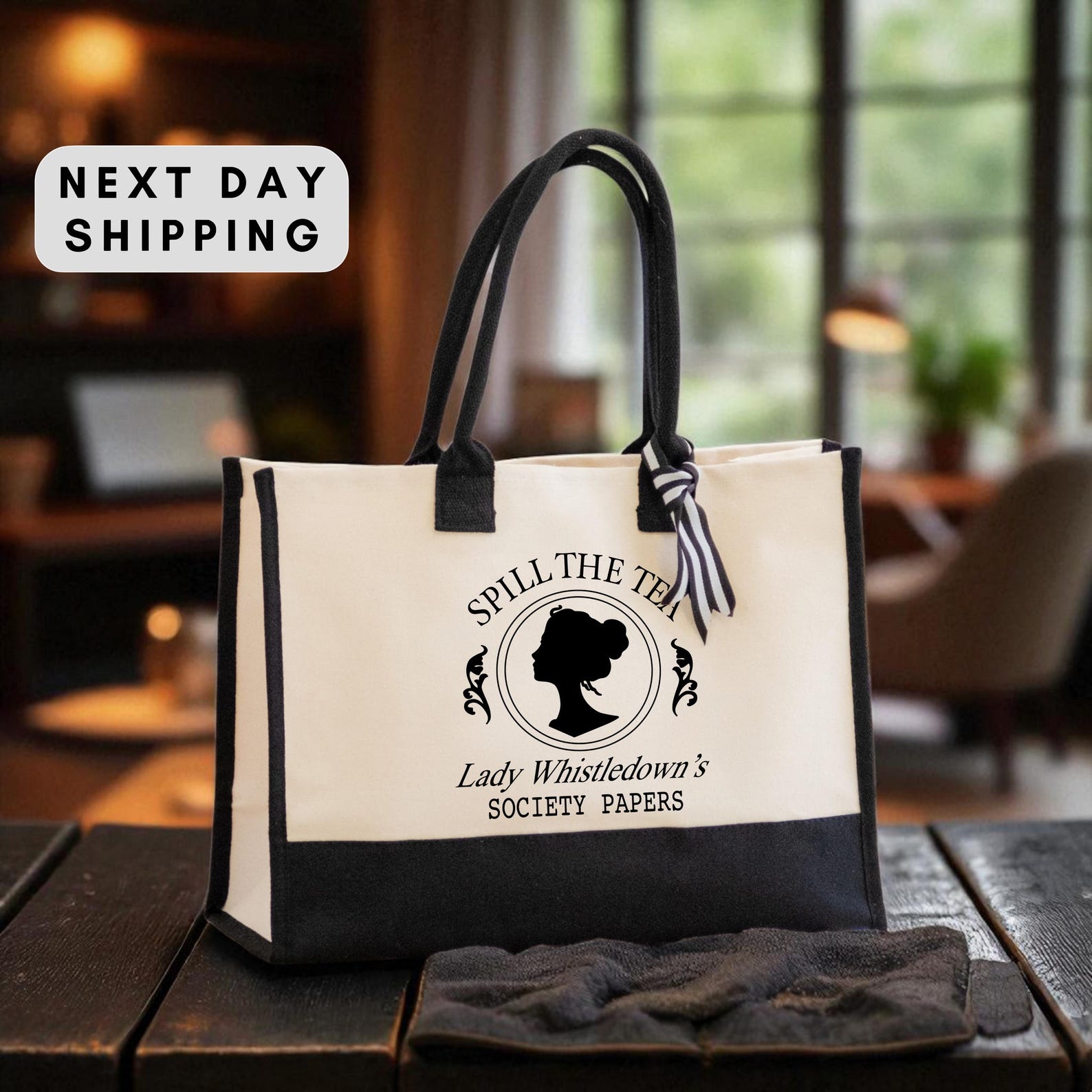 Bridgerton Tote Bag (Lady Whistledown)