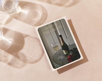 Plantilla editable para tarjeta de felicitación de cumpleaños\Plantilla de Canva\Descarga instantánea