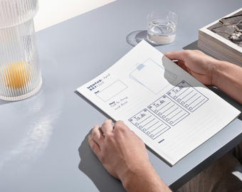 Planificador mensual imprimible | Planificador mensual sin fecha en PDF | Calendario minimalista | Descarga instantánea | Tamaños A4, A5 y Carta | Planificador de productividad