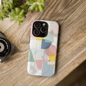 Abstract Art Phone Case: Modern Minimalist Design, Impact Resistant