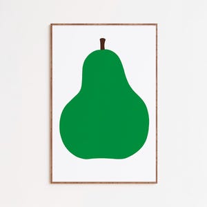 The Green Pear Poster| Kitchen Interior DEsign |Museum-Quality Giclée Printing | Birthday & Christmas Gift Ideas