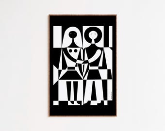 Black and White, 1972 _ Mid-Century Modern Poster _ by Alexander Girards _ Herman Miller Poster