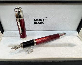 Elegant Montblanc Writers Edition Jules Verna Collectibles Fountain Pen With Box