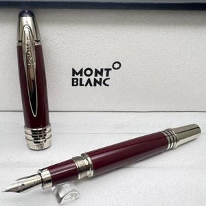 Rare Montblanc John F. Kennedy Limited Edition Brown+Silver Color Fountain Pen {Empty} With Box
