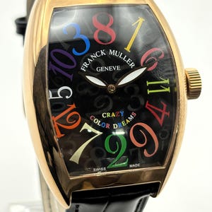 Vintage Franck Muller Crazy Color Dreams Automatic Rose Gold Watch Swiss Made