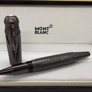 Montblanc Writer Edition Homage To Brother Grimm {Black Color} {Blue Ink } Rollerball Pen With Box
