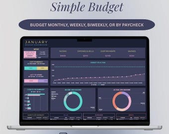Simple Budget Planner Spreadsheet Dark Mode Paycheck Budget Google Sheets Monthly Saving Bill Expense Tracker Budget by Paycheck Template