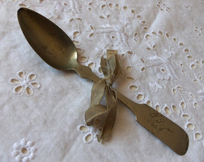 Antique Baby Spoon 1842 Victorian Flatware Engraved Etsy