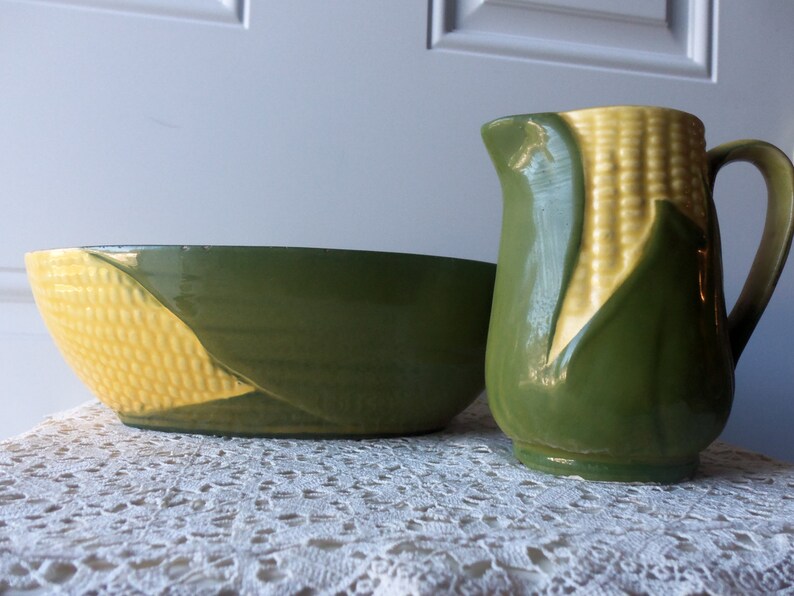 Shawnee Corn King Creamer No. 70 Vintage Pottery Native Etsy