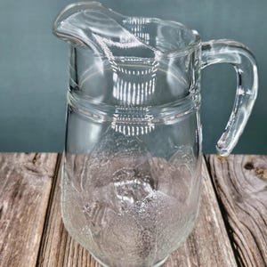 Jarra de hielo con forma de hoja de álamo temblón de Arcoroc Francia, años 90