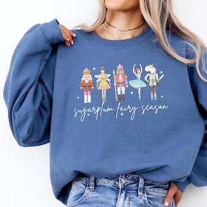 Christmas Nutcracker Sweatshirt, Sugraplum Fairy Ballet Shirt, Ballet Dancer Christmas Gift, Coquette Aesthetic Dance Mama Sweatshirt