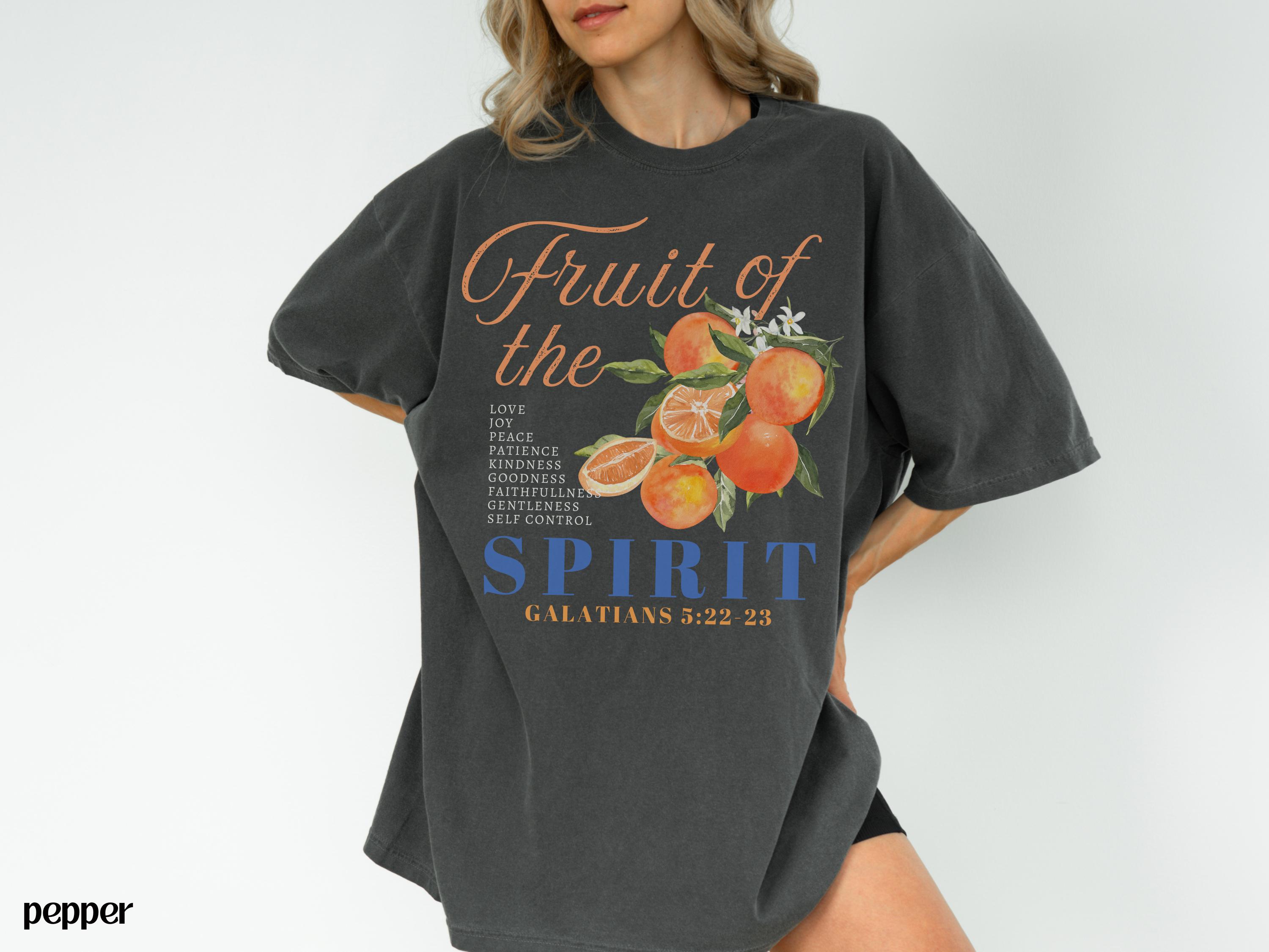 Fruit of the Spirit Christian Merch Tshirt, Trendy Youth Group Bible ...