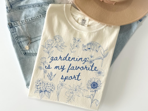 Floral Gardening Shirt, Garden Lover Gift for Gardener, Gardening is My Favorite Sport Tshirt Gift, Comfort Colors Tee