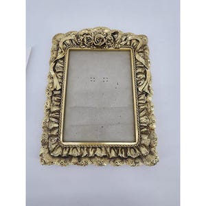 Vintage Style Gold Ornate Rose Floral Picture Frame 5x7 Rectangular Filigree