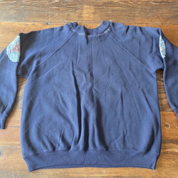 Vintage Large Custom Made Rooster Floral Applique… - image 8