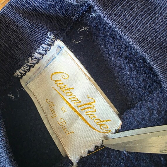 Vintage Large Custom Made Rooster Floral Applique… - image 3