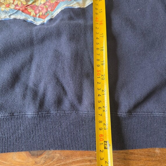 Vintage Large Custom Made Rooster Floral Applique… - image 7