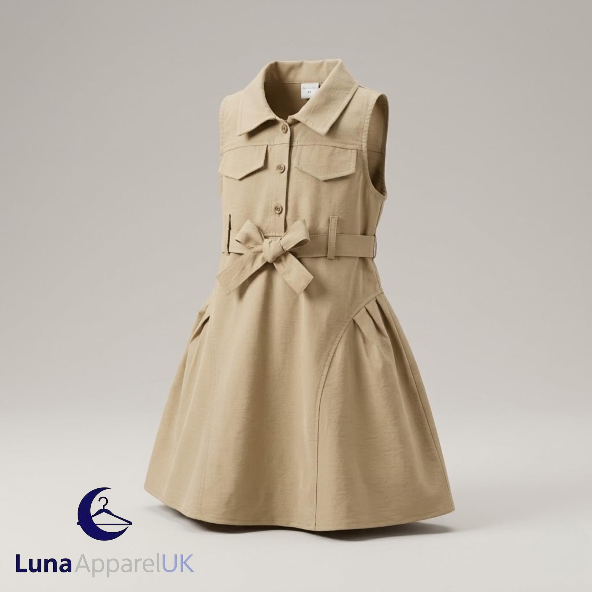 Beige Trench Dress
