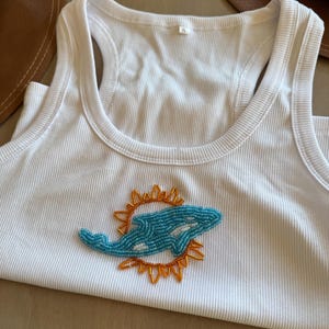 CUSTOM beaded embroidery tanktop!