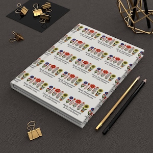 caderno latino, diário floral, caderno estético fofo, pétalas e pensamentos, presente de herança hispânica, diário bilíngue
