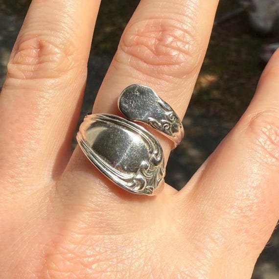 Vintage Oneida Silver Spoon Ring | Adjustable Siz… - image 1