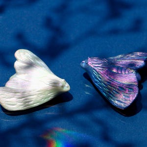 Moth to Flame Ceramic Brooch