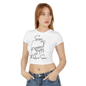 Scorpio Zodiac Baby Tee | Astrology Crop Top | Horoscope Graphic Shirt | Cute Y2K Women’s Astrology Fashion