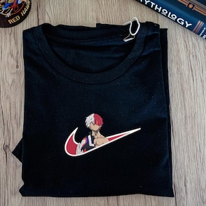 15CM Shoto Todoroki 100% Cotton Embroidered T-Shirt – Anime Shirt, Sportswear Style Tee, Gift for Anime Fans & Otakus