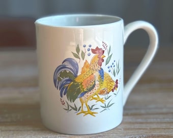 Vintage Corelle Country Morning 10 cm mugg med tuppar