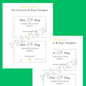 Tooth Fairy Certificates