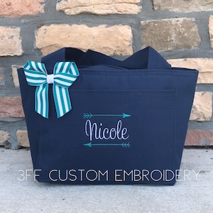 Personalized Insulated Lunch Tote/Bag With Name and Arrows/Lunch Cooler/Cute Lunch Bag