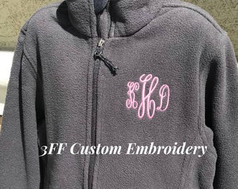 Personalized Youth Fleece Jacket Embroidered Monogram Included/Kids Fleece Jacket/Girls Monogrammed Jacket