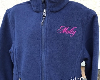 Personalized Youth Fleece Jacket Embroidered Monogram Included/Kids Fleece Jacket/Girls Monogrammed Jacket