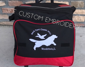 Personalized Monogrammed Collapsible Rolling Cooler/Large Cooler Bag with wheels/Tailgate Cooler/Beach Cooler Bag/Cooler with Pocket