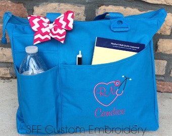 Personalized or Monogrammed NURSE or DOCTOR Super Tote