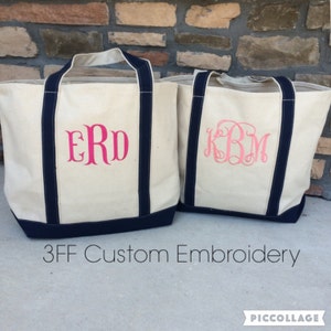Personalized Extra-Large Canvas Boat Tote Lots of Colors to Choose from Custom Embroidery/Personalized Beach Bag/Large Travel Bag