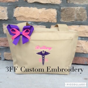 Personalized Caduceus NURSE/DOCTOR Lunch Tote/Nurse Appreciation Gift/Nurse Gift/Nurse Graduation Gift/RN Gift