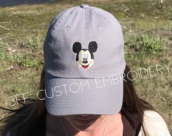 Mickey Mouse Embroidered Baseball Hat, Disney Fan Gift