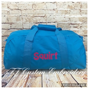 Grand sac de sport brodé à monogramme personnalisé/sac de voyage/sac de voyage/sac de voyage/sac de soirée pyjama pour enfants/sac de sport