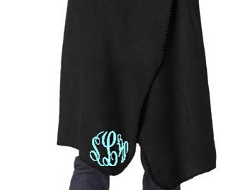 Personalized Embroidered Monogrammed Fleece Blanket/Soft Fleece Blanket with Monogram or Wording/Family Gift/Wedding Gift