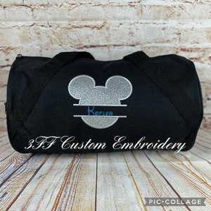 Bag Disney Travel Mickey Mouse Tote Black World Walt Large Duffle Red  Vintage