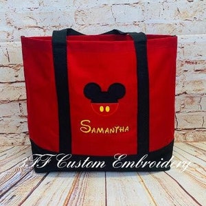 Personalized Mickey Pants Day Tote/Disney Inspired Bag/Disney Carry All Bag/Magical Vacation Bag/Disney Lover Gift/Theme Park Tote Bag
