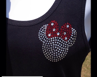 3" Minnie Mouse Rhinestone Iron-On Transfer, DIY Disney Costume