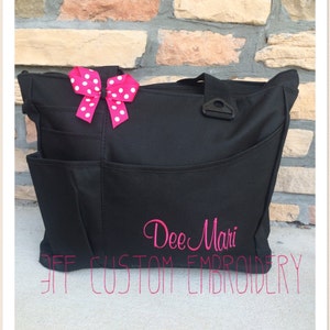 Personalized or Monogrammed Super Tote/Everyday Tote Bag with Cute Monogram/Gift for a Friend/Bridesmaid Gift