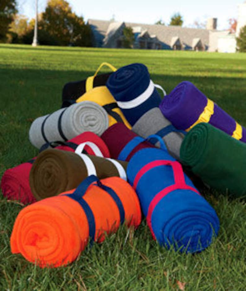 Personalized Fleece Blanket With Appliqued Monogram Etsy