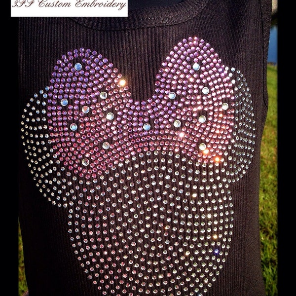 CHILD or ADULT SIZE Minnie Mouse Inspired Bling Crystal Rhinestone Shirt/Theme Park Vacation Shirt/Magical Vacation Shirt