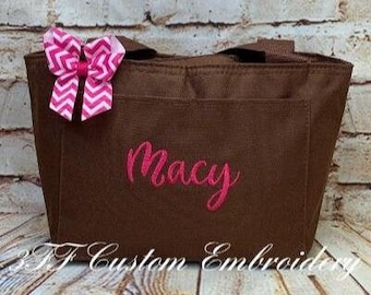 Personalized Insulated Lunch Tote Pick your Tote Color, Font, & Thread Color/School Lunch Bag/Lunch Bag/Lunch Cooler