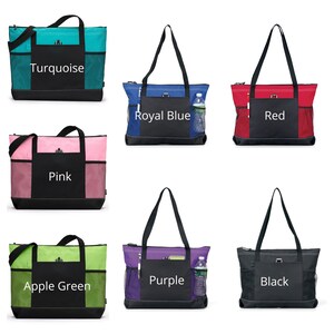 Personalized Select Tote Lots of Colors to Choose from Custom Embroidery Makes a Great Gift/Custom Wording on Tote Bag/Personal Gift image 3