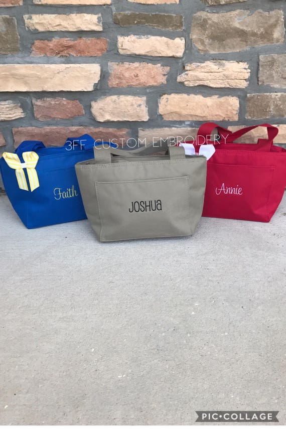 Personalized Name/Monogram Insulated Lunch Tote/School Lunch Bag/Kids Lunch Bag/Insulated Cooler Bag